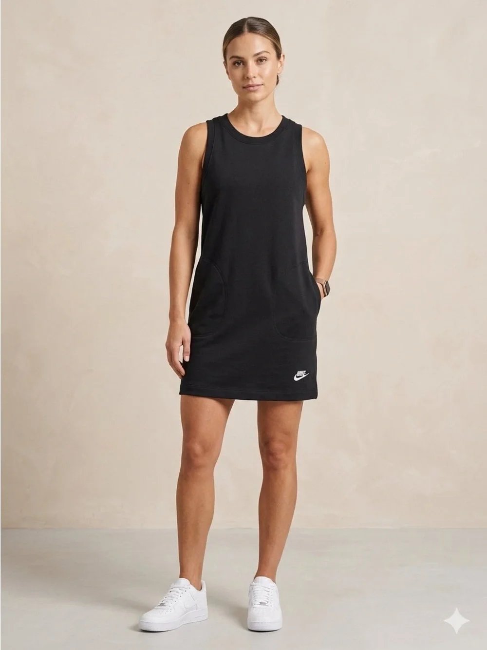 Nike Sweatshirt Tank Dress Pockets Size Medium